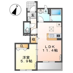 妹尾駅 徒歩6分 1階の物件間取画像